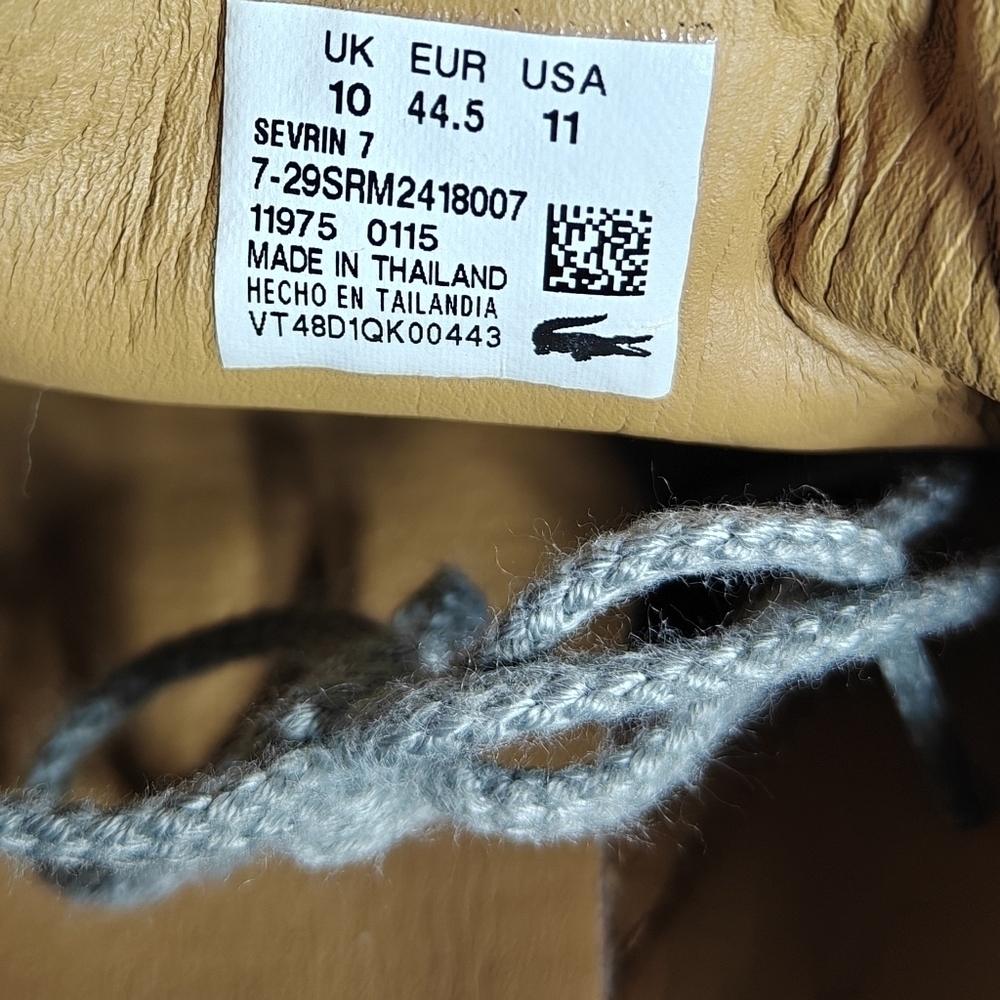 Lacoste Sevrin 7 Suede Leather Casual Boat Shoes Gray Blue Men's Size 11 - Picture 10 of 10